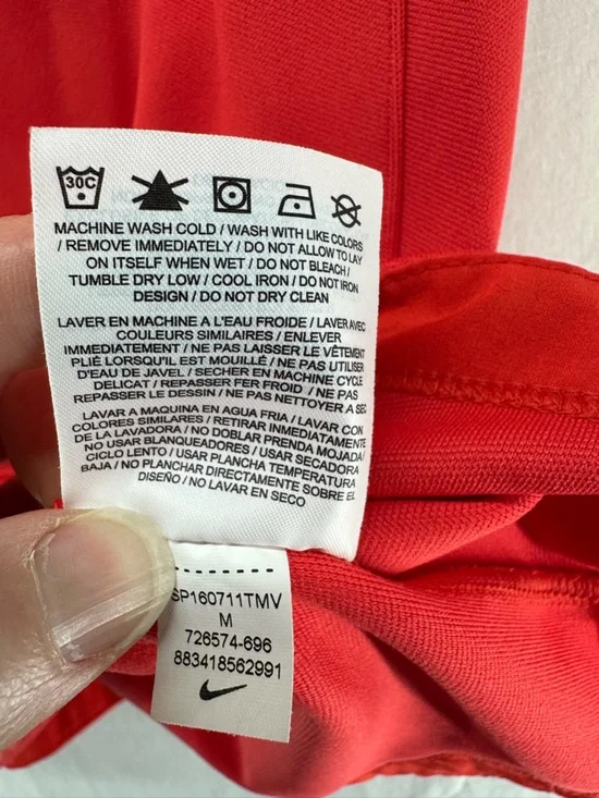 Nike Golf Pullover Mens Large Dri Fit 1/4 Zip Coral Black Blade Collar - Picture 9 of 9